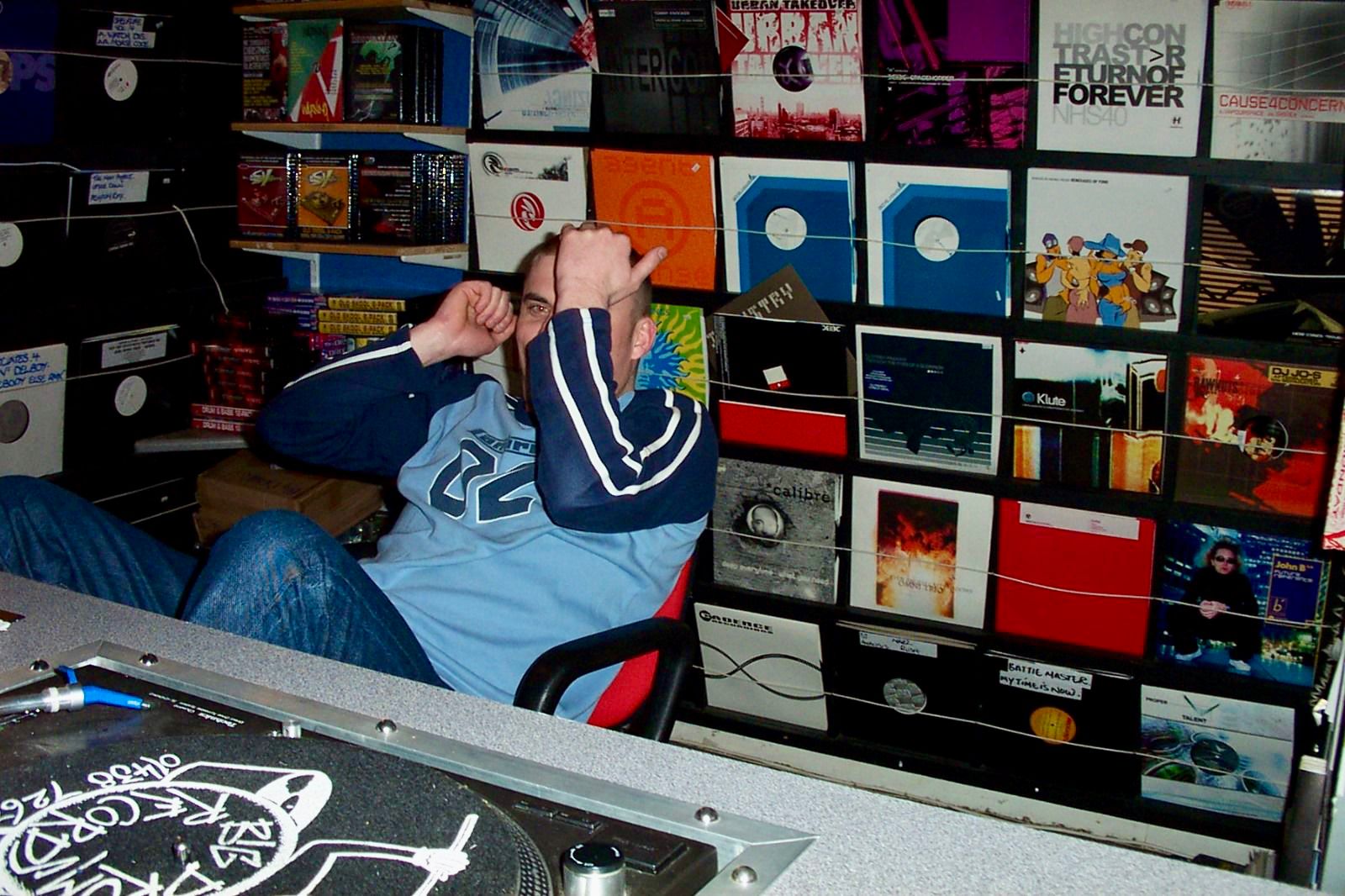 Jeff Big Drum in studio